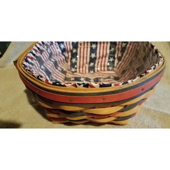 Vintage Longaberger 1999 All American Collection Blue Ribbon Bread Basket - Picture 5 of 7